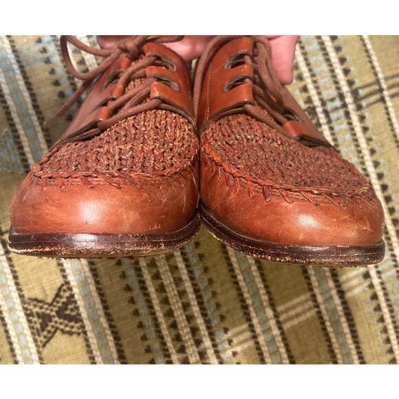 Cole Haan Vintage Woven Leather Oxfords ~ Women's 8AA / 7.5 ~ INCREDIBLE! - Picture 7 of 10